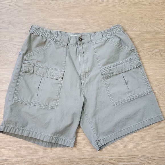 Cabela’s Outdoors Canvas 6 Pocket Cargo Shorts Khaki Mens 38 Hiking Utility Gear - Picture 2 of 12